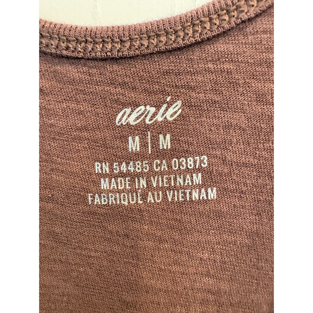 Aerie Brown Sleeveless Smocked Waist Jogger Jumpsuit Size Medium - Picture 5 of 5